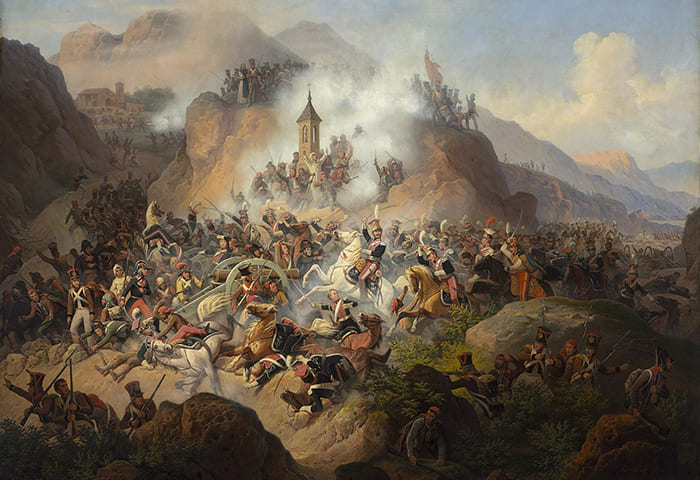 representación de la batalla de Somosierra