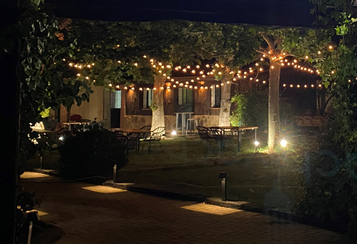 Terraza iluminada
